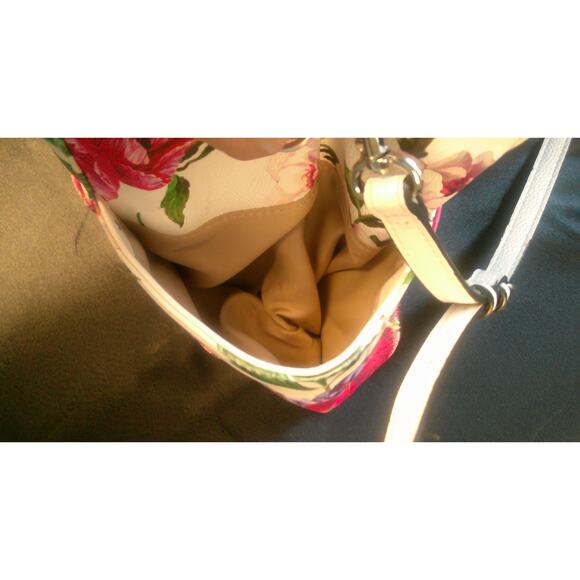 Dana Buchman Pink and White Peony Floral Bag - Picture 1 of 11